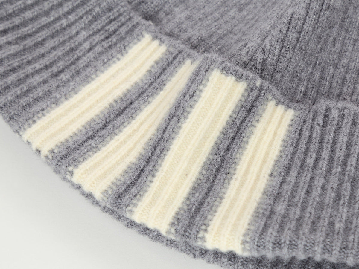 Four stripes scarf hat autumn and winter