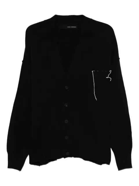 Isabel Benenato buttoned frayed-edge cardigan