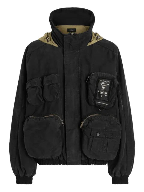 Dolce & Gabbana waxed natté bomber jacket