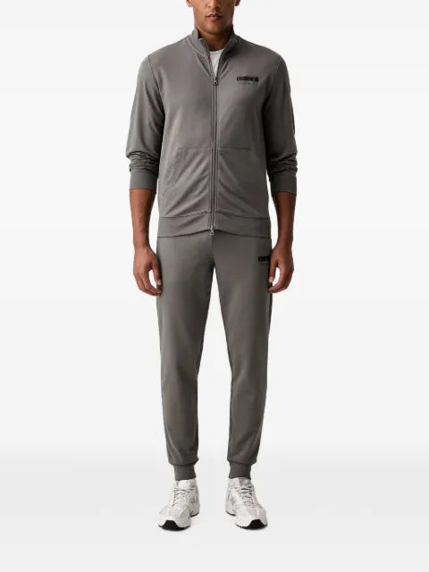 Ea7 Emporio Armani logo-print zip-up sweater