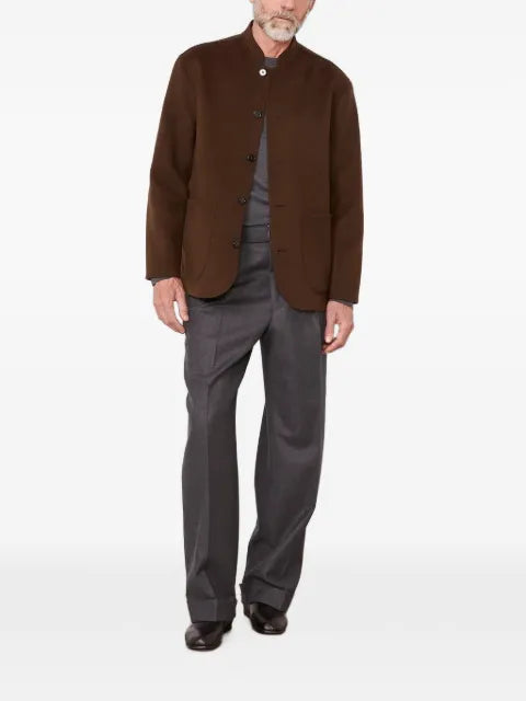 Officine Generale Simão mandarin-collar wool jacket