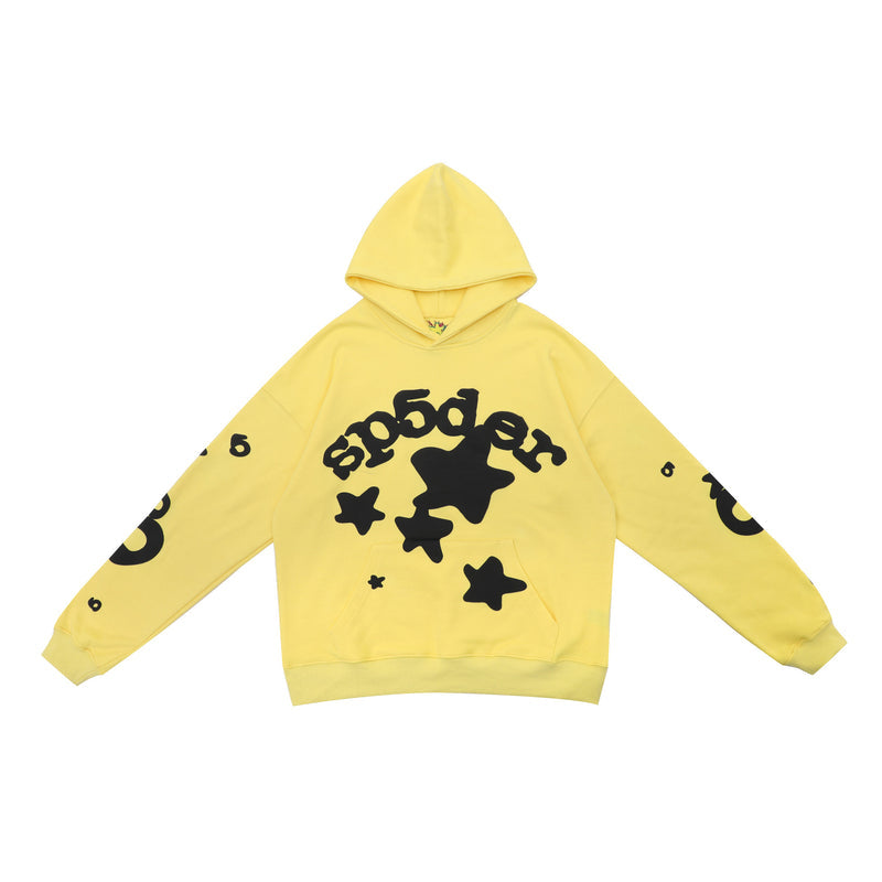 Sp5der Hoodie Spider Web Star Printed Casual