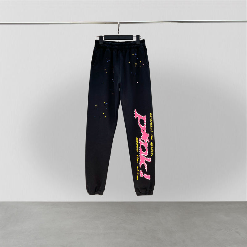 Sp5der Sweatpants Graffiti Trousers Terry Shorts