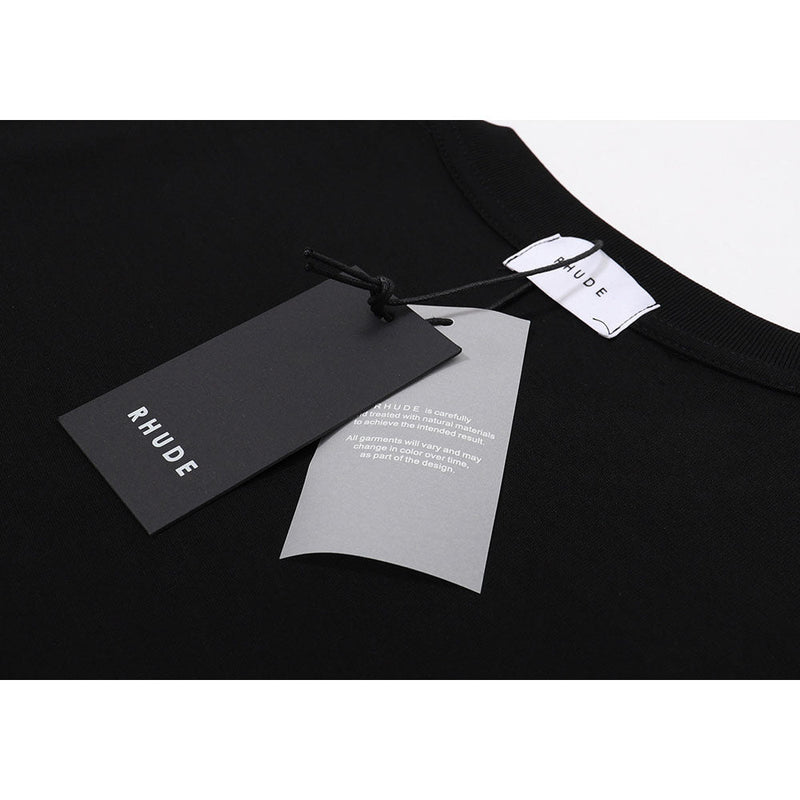 Rhude T Shirt Eagle Print Hip Hop Men's and Women's Same Loose Casual
