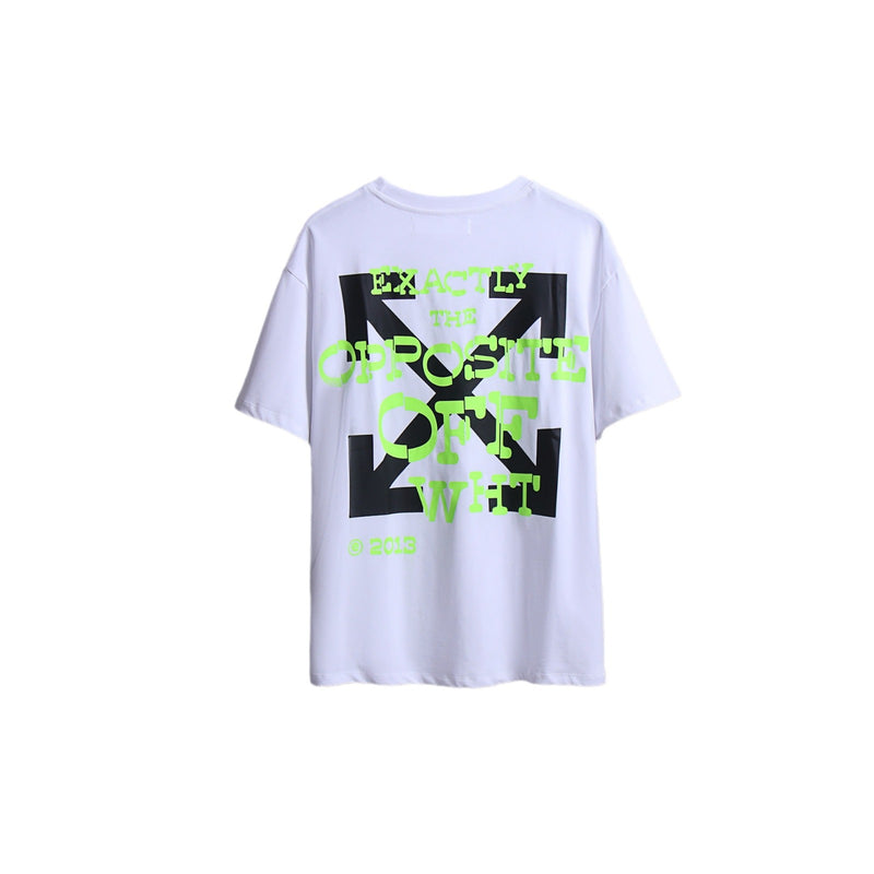 Ow T Shirts Yellow Letter Arrow for Men and Women