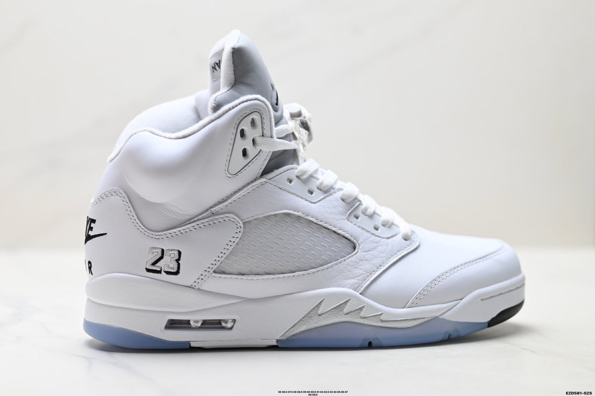 Air Jordan 5 Retro Triple White Sneakers